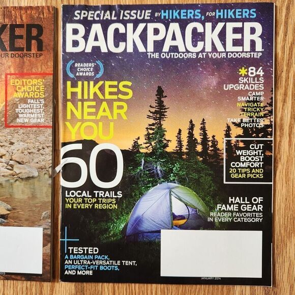 Backpacker Magazine November 2013 January 2014 Back Issues Lot of 2 - Picture 6 of 7